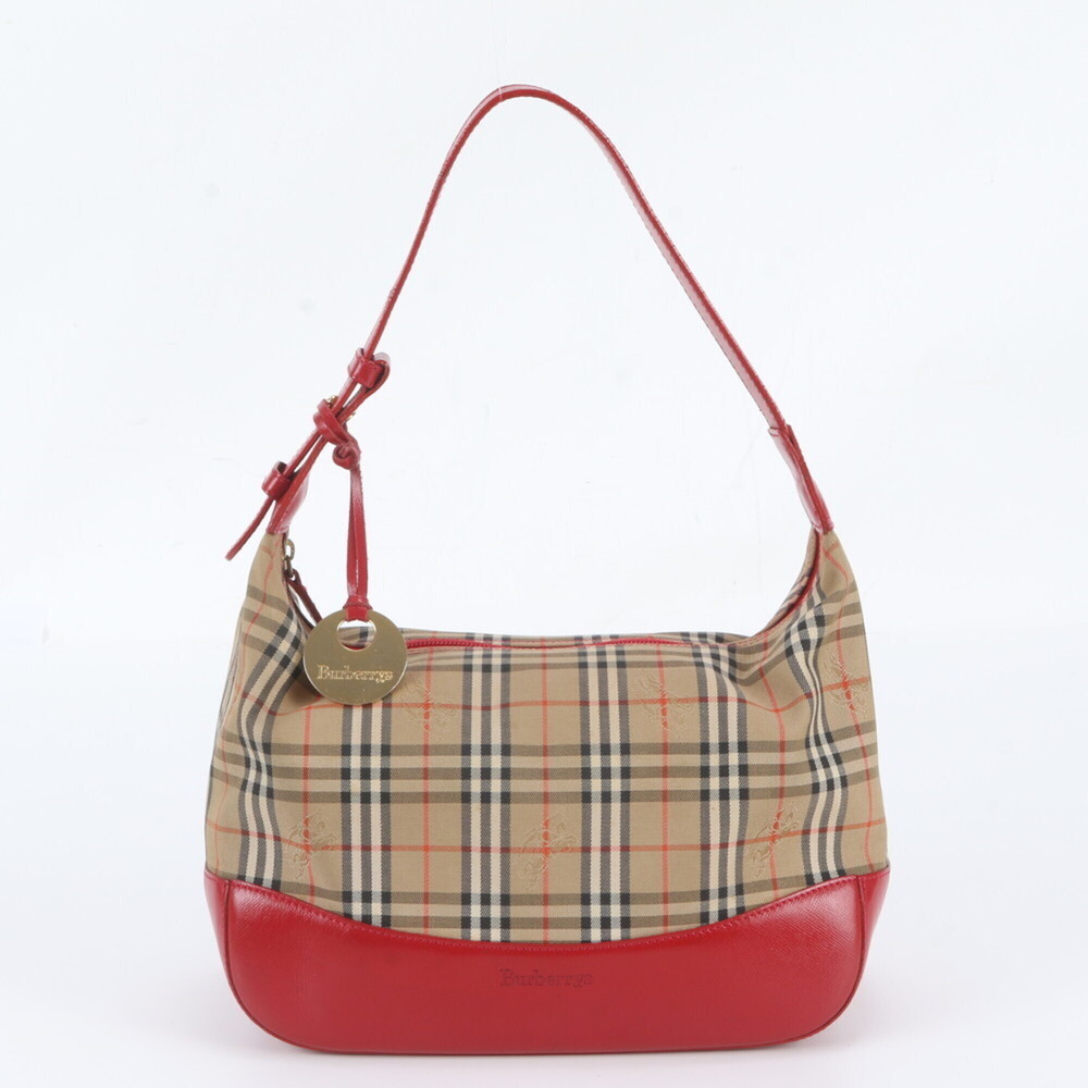 Burberry Nova Check Shadow Horse Leather Shoulder Bag, One-Shoulder Bag for W...